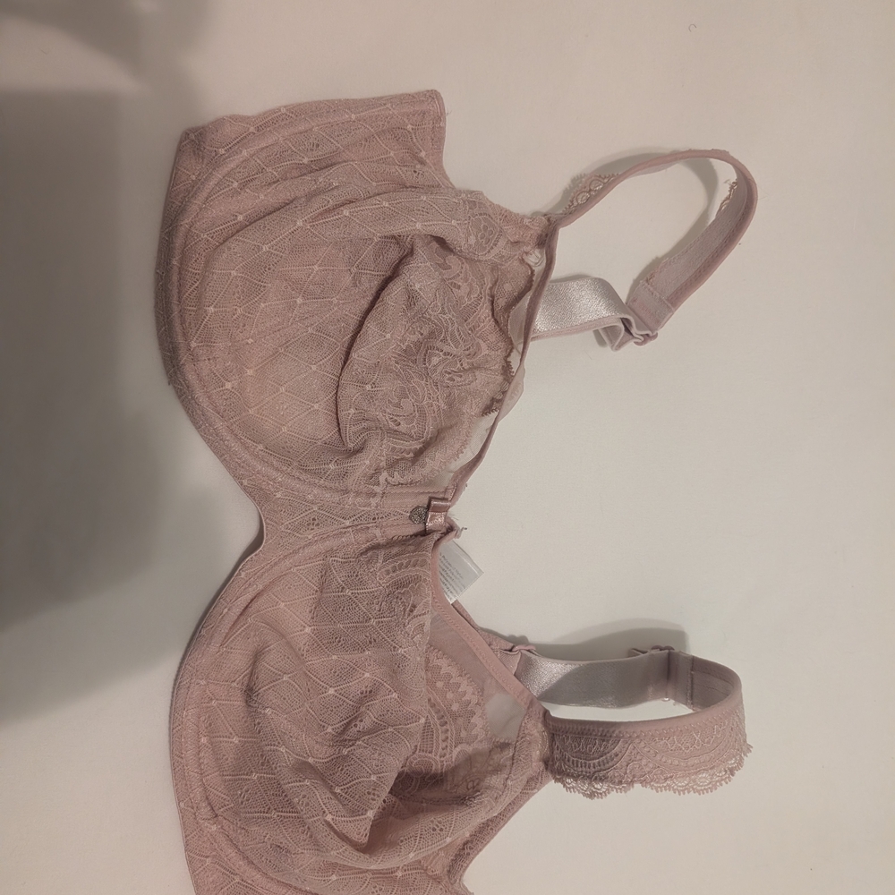 Lace Underwire Bra in Dusty Rose